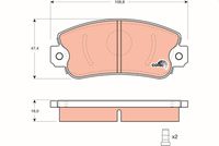 TRW GDB297 - Lado de montaje: Eje delantero<br>Restricción de fabricante: BENDIX<br>Contacto avisador de desgaste: no preparado para indicador de desgaste<br>Altura [mm]: 39<br>Ancho [mm]: 108,8<br>Espesor [mm]: 17<br>SVHC: No hay información disponible, diríjase al fabricante.<br>