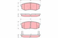 TRW GDB3260 - Lado de montaje: Eje trasero<br>Restricción de fabricante: AKEBONO<br>Contacto avisador de desgaste: con avisador acústico de desgaste<br>Homologación: E9 90R 01120/233<br>Altura [mm]: 41<br>Ancho [mm]: 107,8<br>Espesor [mm]: 15,5<br>SVHC: No hay información disponible, diríjase al fabricante.<br>