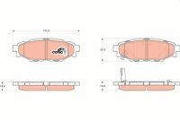 TRW GDB3373 - Lado de montaje: Eje delantero<br>año modelo hasta: 2018<br>Restricción de fabricante: TOKICO<br>Ancho [mm]: 145,2<br>Altura [mm]: 58,2<br>Espesor [mm]: 17,7<br>Contacto avisador de desgaste: con avisador acústico de desgaste<br>Artículo complementario/Información complementaria: con muelle<br>Artículo complementario / información complementaria 2: con lámina adhesiva<br>Número de indicadores de desgaste [por eje]: 4<br>Homologación: E9 90R-02A0107/4932<br>SVHC: No hay información disponible, diríjase al fabricante.<br>