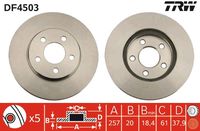 TRW DF4503 - Disco de freno