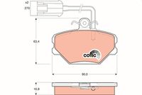 TRW GDB852 - Juego de pastillas de freno - COTEC