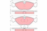 TRW GDB969 - Lado de montaje: Eje trasero<br>año construcción hasta: 12/1989<br>Restricción de fabricante: ATE<br>Contacto avisador de desgaste: no preparado para indicador de desgaste<br>Altura [mm]: 37,7<br>Ancho [mm]: 125,2<br>Espesor [mm]: 14,7<br>SVHC: No hay información disponible, diríjase al fabricante.<br>