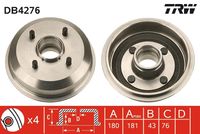 TRW DB4276 - Tambor de freno