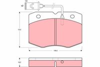 TRW GDB1111 - Juego de pastillas de freno