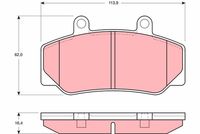 TRW GDB970 - Lado de montaje: Eje delantero<br>año construcción hasta: 08/1993<br>Restricción de fabricante: TRW<br>Ancho [mm]: 128,9<br>Altura [mm]: 64,8<br>Espesor [mm]: 18<br>Contacto avisador de desgaste: no preparado para indicador de desgaste<br>Artículo complementario/Información complementaria: con accesorios<br>Artículo complementario / información complementaria 2: con tornillos pinza freno<br>Homologación: E2 90R 01124/003<br>