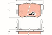 TRW GDB3154 - Juego de pastillas de freno - COTEC