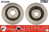 TRW DF4406 - Disco de freno