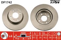 TRW DF1742 - Disco de freno