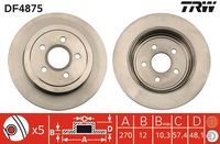 TRW DF4875 - Disco de freno