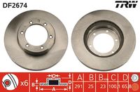 TRW DF2674 - Disco de freno