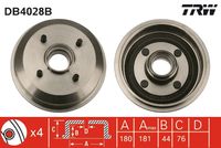 TRW DB4028 - Tambor de freno