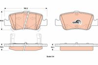 TRW GDB3480 - Lado de montaje: Eje delantero<br>Ancho [mm]: 134,3<br>Altura [mm]: 57,2<br>Espesor [mm]: 18,1<br>Sistema de frenos: Bosch<br>