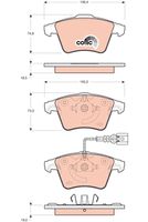 TRW GDB1721 - Juego de pastillas de freno - COTEC
