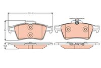 TRW GDB2086 - Lado de montaje: Eje trasero<br>Restricción de fabricante: ATE<br>Contacto avisador de desgaste: no preparado para indicador de desgaste<br>Ancho [mm]: 123,1<br>Altura [mm]: 52<br>Espesor [mm]: 16,6<br>Frenos: Pastillas con bajo polvo residual<br>Frenos: también para discos de freno perforados<br>Frenos: no para discos de freno cerámica/carbono<br>Frenos: sólo junto con discos de freno de acero<br>Homologación: E9 90R-02A1148/0400<br>