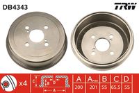 TRW DB4343 - Tambor de freno