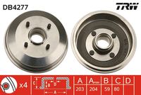 TRW DB4277 - Tambor de freno