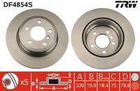 TRW DF4854S - Disco de freno