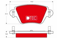 TRW GDB1525DTE - Juego de pastillas de freno - DTEC COTEC