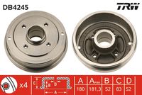 TRICLO 845142 - Tambor de freno