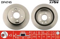 TRW DF4745 - Disco de freno