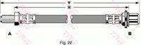 TRW PHB199 - Lado de montaje: Eje delantero<br>Longitud total [mm]: 307<br>Rosca 1: F10x1<br>Rosca 2: Banjo<br>