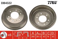 TRW DB4322 - Tambor de freno