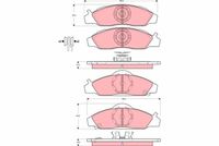 TRW GDB3281 - Lado de montaje: Eje delantero<br>Restricción de fabricante: AKEBONO<br>Contacto avisador de desgaste: con avisador acústico de desgaste<br>Homologación: E1 90R 01024/418<br>Altura [mm]: 52,9<br>Ancho [mm]: 137<br>Espesor [mm]: 17,5<br>