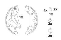 TRW GS8820 - Juego de zapatas de frenos