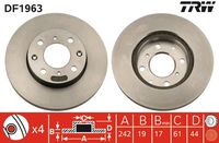 TRW DF1963 - Disco de freno