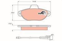 TRW GDB1115 - Juego de pastillas de freno - COTEC