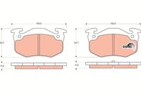 TRW GDB1305 - Lado de montaje: Eje delantero<br>Tipo de disco de frenos: ventilado<br>para diámetro disco de freno [mm]: 266<br>año construcción desde: 11/2006<br>para número de OPR desde: 10951<br>Restricción de fabricante: TRW<br>Ancho [mm]: 130<br>Altura [mm]: 56<br>Espesor [mm]: 19<br>Contacto avisador de desgaste: no preparado para indicador de desgaste<br>Artículo complementario/Información complementaria: con accesorios<br>Artículo complementario / información complementaria 2: con tornillos pinza freno<br>Homologación: E9 90R 027002<br>