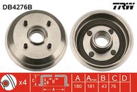 TRW DB4276B - Tambor de freno