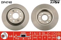 TRW DF4740 - Disco de freno