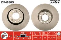 TRW DF4858S - Disco de freno