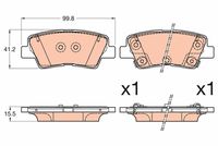 TRW GDB3594 - Lado de montaje: Eje delantero<br>Tamaño freno: 17"<br>Tamaño freno: 18"<br>Restricción de fabricante: MANDO<br>Ancho [mm]: 137,8<br>Altura [mm]: 61<br>Espesor [mm]: 17,6<br>Pastilla de freno: sin borde biselado<br>Contacto avisador de desgaste: con avisador acústico de desgaste<br>Homologación: E9 90R - 01107/2232<br>