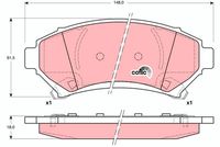 TRW GDB1308 - Juego de pastillas de freno - COTEC