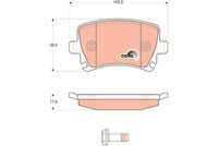 TRW GDB1622 - Lado de montaje: Eje trasero<br>Número de PR: 1KD<br>para diámetro disco de freno [mm]: 245<br>Restricción de fabricante: TRW<br>Contacto avisador de desgaste: no preparado para indicador de desgaste<br>Ancho [mm]: 87<br>Altura [mm]: 52,9<br>Espesor [mm]: 17<br>Artículo complementario/Información complementaria: con accesorios<br>Artículo complementario / información complementaria 2: con tornillos pinza freno<br>Pastilla de freno: con borde biselado<br>Frenos: Pastillas con bajo polvo residual<br>Frenos: también para discos de freno perforados<br>Frenos: no para discos de freno cerámica/carbono<br>Frenos: sólo junto con discos de freno de acero<br>Homologación: E9 90R-02A1148/0457<br>