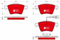 TRW GDB1721DTE - Juego de pastillas de freno - DTEC COTEC