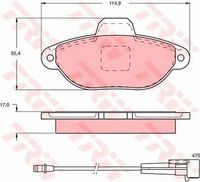 TRW GTD1042 - Kit frenos, freno de disco