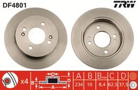 TRW DF4801 - Disco de freno