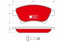 TRW GDB1552DTE - Juego de pastillas de freno - DTEC COTEC