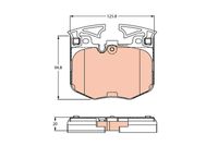 TRW GDB2260 - Lado de montaje: Eje delantero<br>Frenos: para vehículos con freno de alto rendimiento M<br>año construcción hasta: 01/2022<br>Restricción de fabricante: BREMBO<br>Ancho [mm]: 124,7<br>Altura [mm]: 117,6<br>Espesor [mm]: 19,6<br>Contacto avisador de desgaste: preparado para indicador desgaste<br>Frenos: no para discos de freno cerámica/carbono<br>Frenos: sólo junto con discos de freno de acero<br>Homologación: E9 90R-02A0107/4545<br>SVHC: No hay información disponible, diríjase al fabricante.<br>