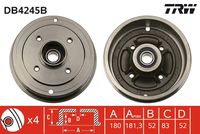 TRW DB4245B - Tambor de freno