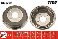 TRW DB4209 - Tambor de freno