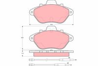 TRW GDB956 - Lado de montaje: Eje trasero<br>año construcción desde: 01/1993<br>Restricción de fabricante: CITROEN<br>Contacto avisador de desgaste: no preparado para indicador de desgaste<br>Homologación: E1 90R 01025/186<br>Altura [mm]: 64,9<br>Ancho [mm]: 54<br>Espesor [mm]: 15,3<br>