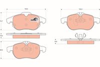 TRW GDB1613 - Lado de montaje: Eje delantero<br>Restricción de fabricante: ATE<br>Contacto avisador de desgaste: preparado para indicador desgaste<br>Homologación: E9 90R - 01107/841<br>Altura [mm]: 77,5<br>Espesor [mm]: 20,3<br>Longitud 1 [mm]: 155<br>Longitud 2 [mm]: 156,5<br>Altura 1 [mm]: 72,6<br>Altura 2 [mm]: 77,5<br>