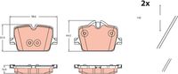 TRW GDB2260 - Lado de montaje: Eje delantero<br>Frenos: para vehículos con freno de alto rendimiento M<br>año construcción hasta: 01/2022<br>Restricción de fabricante: BREMBO<br>Ancho [mm]: 124,7<br>Altura [mm]: 117,6<br>Espesor [mm]: 19,6<br>Contacto avisador de desgaste: preparado para indicador desgaste<br>Frenos: no para discos de freno cerámica/carbono<br>Frenos: sólo junto con discos de freno de acero<br>Homologación: E9 90R-02A0107/4545<br>SVHC: No hay información disponible, diríjase al fabricante.<br>