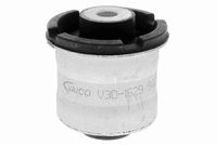 VAICO V301629 - Lado de montaje: Eje trasero debajo<br>Lado de montaje: ambos lados<br>Lado de montaje: delante<br>Lado de montaje: exterior<br>Tipo de cojinetes: Rodamiento de caucho-metal<br>Longitud [mm]: 38<br>Diámetro exterior [mm]: 38,5<br>Diámetro interior [mm]: 12,1<br>SVHC: No hay información disponible, diríjase al fabricante.<br>