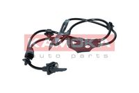 KAMOKA 1060433 - Lado de montaje: Eje delantero, izquierda<br>Referencia artículo par: 9A1162<br>Longitud de cable [mm]: 1021<br>Tipo de sensor: Sensor activo<br>