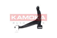 KAMOKA 9050245 - Lado de montaje: Eje delantero, derecha<br>Número de piezas necesarias: 1<br>Material: Fundición de acero<br>Tipo de dirección: Brazo oscilante transversal<br>Artículo complementario/Información complementaria: con casquillo<br>Artículo complementario / información complementaria 2: con rótula de suspensión/carga<br>